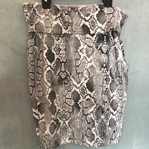 Black and white miniskirt